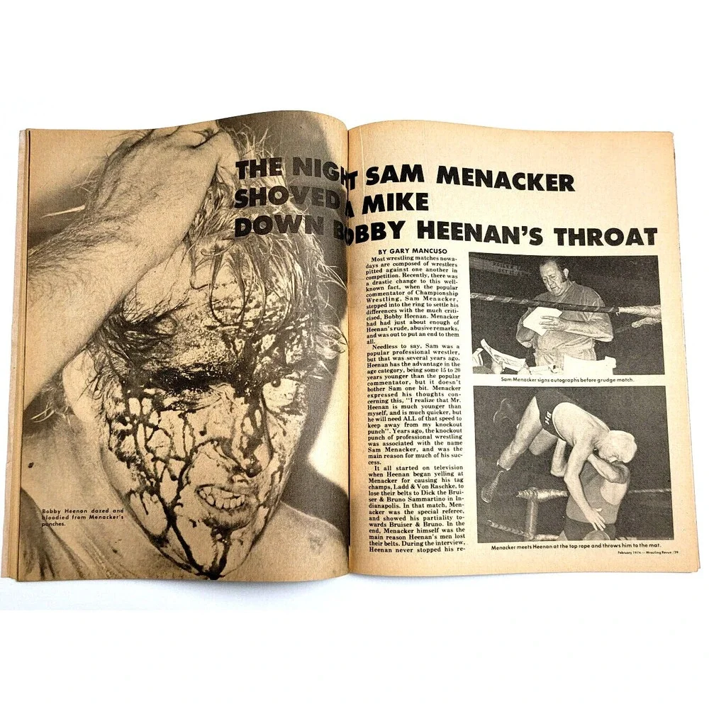 WRESTLING REVUE - FEB 1974 - BOBBY HEENAN /‎ JACK BRISCO / GINO BRITTO